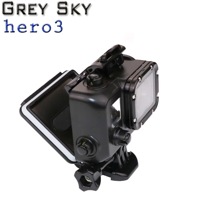 Hero 3 корпус камера для подводного плавания Дайвинг Водонепроницаемый чехол для Gopro Go Pro hero 3 hero 3 черный действие Камера аксессуары