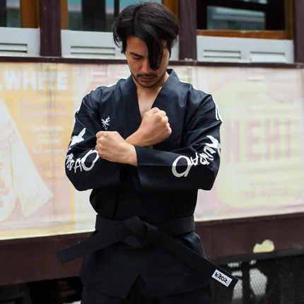 

Black Personalise taekwondo doboks men individual character long sleeved tae kwon do uniforms adult high-end TKD Clothing suit