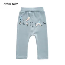 Joyo roy/Новые весенние штаны с героями мультфильмов для мальчиков штаны с буквами для девочек Детские хлопковые брюки с эластичной резинкой на талии для мальчиков, штаны высокого качества для детей 1-3 лет