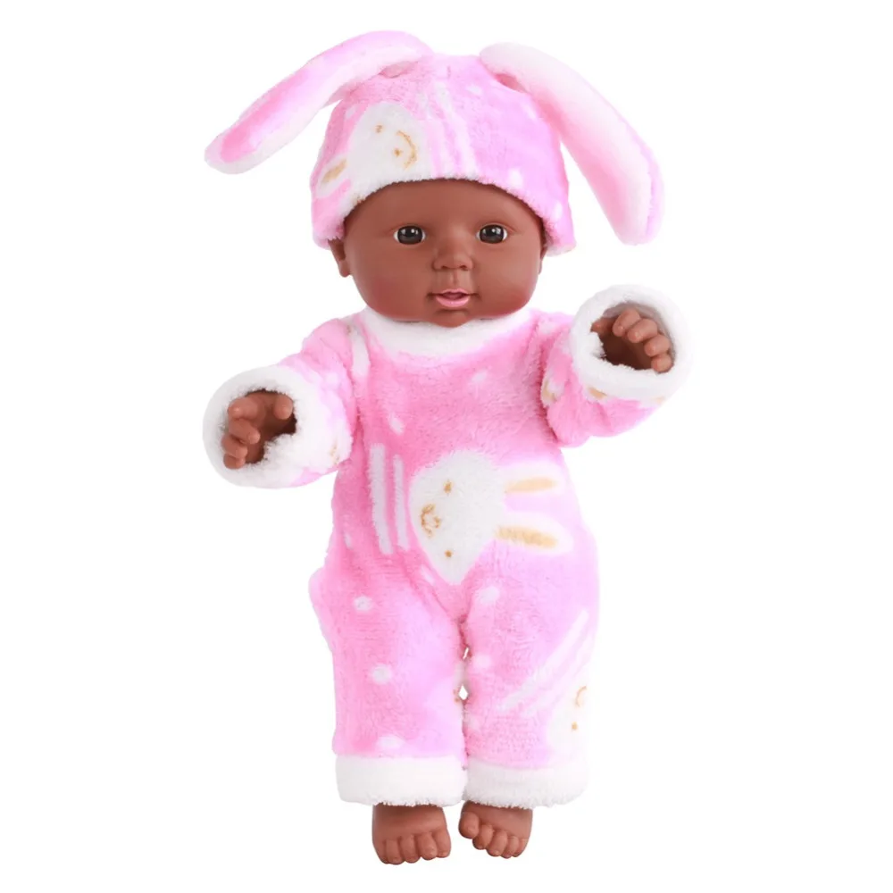 Новорожденный Черный Белый Кукла реборн ребенок моделирование мягкий винил дети реалистичные куклы Девочки ролевые игры игрушки для подарок на день рождения