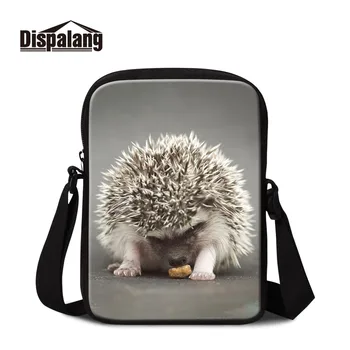 

Dispalang Lining Material Canvas Small Single Straps Messenger Bags Gender Girl and Lady Print Hedgehog Photo on Shoulder Bag