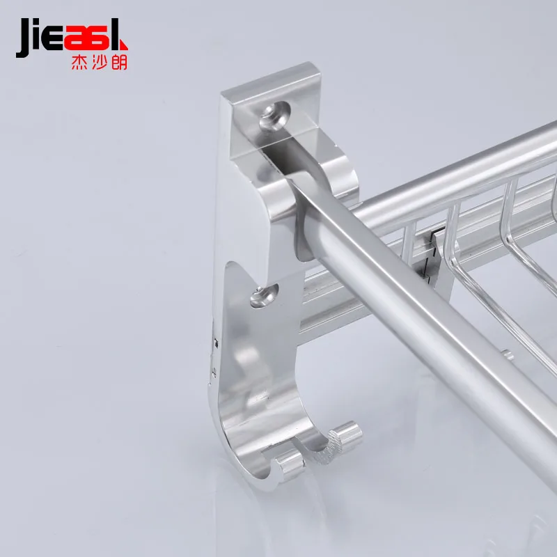 Jieshalang ضوء الفضاء الألومنيوم منشفة رفوف صافي سلة مع هوك تصميم مرآة تلميع ليس صدئ أسود منشفة Rack3019 Jieshalang ضوء الفضاء الألومنيوم منشفة رفوف صافي سلة مع هوك تصميم مرآة تلميع ليس صدئ أسود منشفة Rack3019