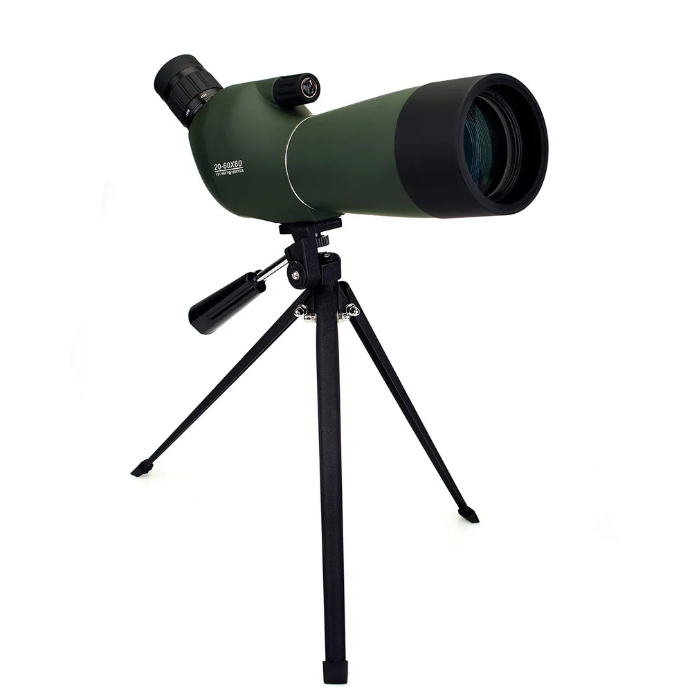 LAIDA 20-60x60 Spotting Scope Zoom Telescope 45-Degree Angled Monocular for Hunting Birdwatching w/ Tripod Soft Case M0064A