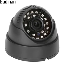 GADINAN NEW Home Full HD Surveillance 2MP AHD Indoor Mini Black Dome Security 1080P CCTV Camera 24pcs Microcrystalline IR Leds