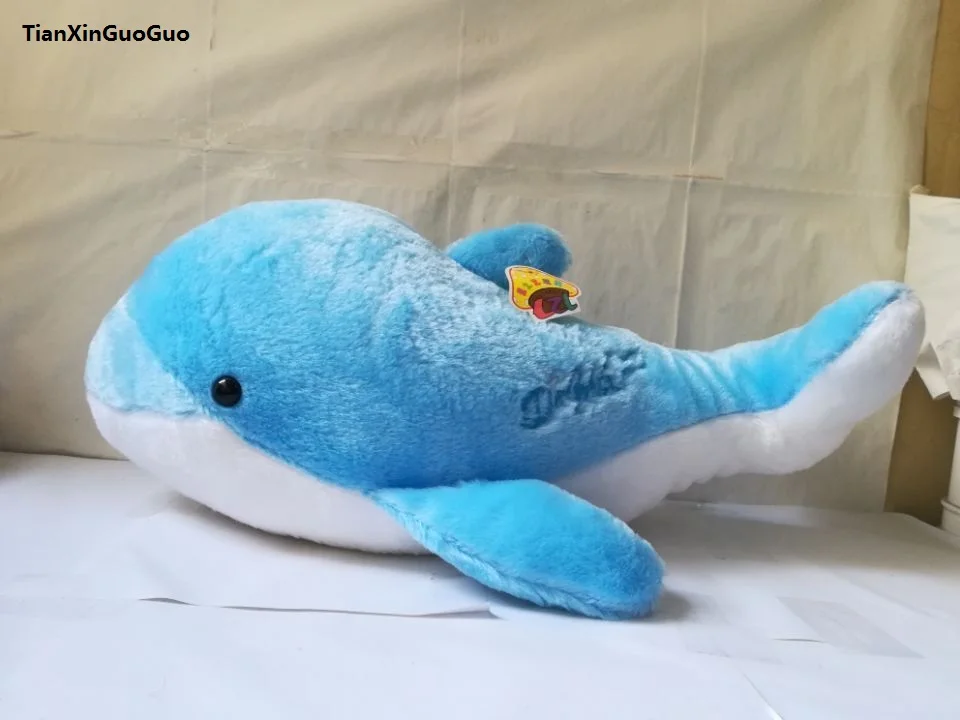 Besar Kartun Penguin Warna Biru Besar 60 Cm Mainan Mewah Lembut