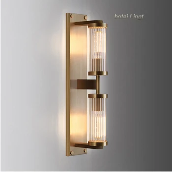 

Modern Clear Glass Shade Scones Wall Lamps for Bedroom Bedsides Restaurant Study Hanging Lights Loft Retro Iron NET Fixture