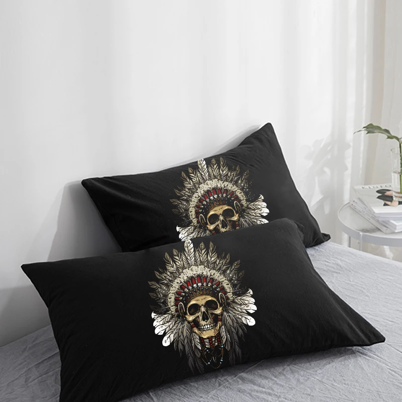3D HD Pillow Case Pillowcase Custom/50x70/50x75/50x80/70x70,Decorative Pillow Cover,skull in flames Bedding pillowcases - Цвет: 07