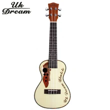 23 inch Mini Wooden Acoustic Guitar 18 frets Ukulele Picea Asperata Brazil Wood Semi-Closed Knob Four Strings Guitar UC-316
