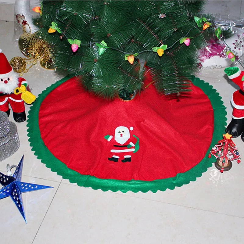 90cm Santa Claus Tree Skirt Christmas Tree Skirts XMAS Tree Decoration