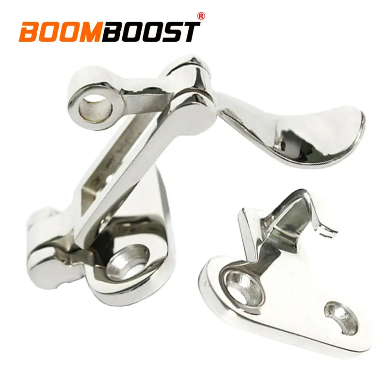 1 Set Fastener Clamp For Boat Marine Hatch Anti-Rattle Latch Silver Hardware Hinge Buckle Stainless Steel Locker