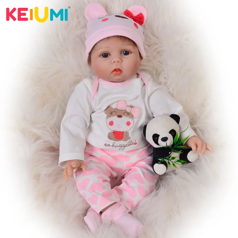 

Wholesale 22" 55cm Soft Silicone Reborn Baby Dolls Realistic Vinyl Doll Baby Fashion Girl Toy Reborn Kids Birthday Gifts