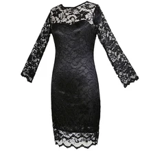 ADW 2017 NEW New women clothing Bodycon peplum flower lace dress slash o-neck sexy evening mini dress black