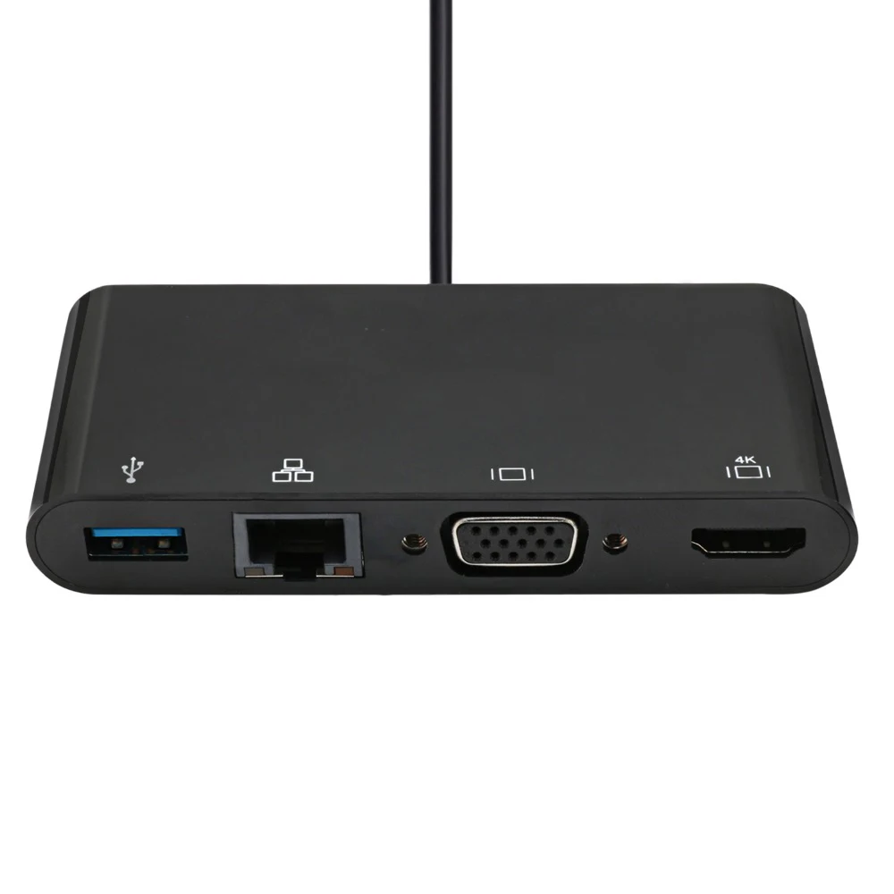 USB-C Узловая док-станция Thunderbolt 3 к HDMI 4 K VGA USB3.0 концентратор Gigabit Ethnernet RJ45 1000 Мбит/с конвертер кабель адаптер для Macbook