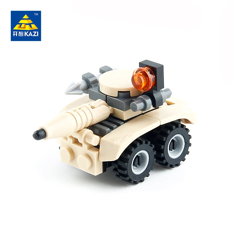 

KAZI Military Laser Car Armored Vehicles Toy Building Blocks Model Educational Toys for Children Boy Age 6+ Compatible Legoing