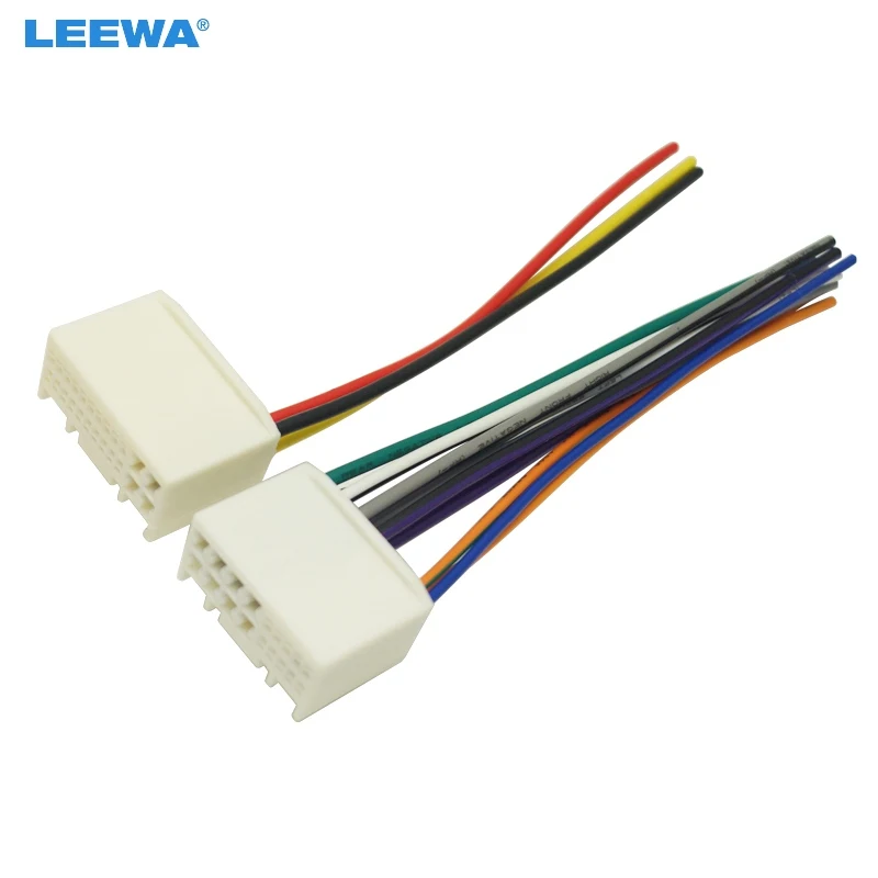 

LEEWA Car Radio Audio Power Wire Harness Adapter For KIA K2/K3/K5/Sportage R Hyundai IX35/Tucson ISO CD Power Cable #CA3464
