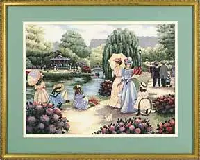 CS-1574 Cross Stitch Kit A Stroll in the Park Spring dim 35021.jpg_.webp