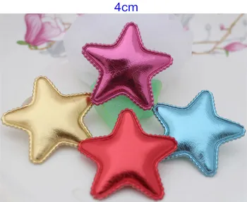 

Free Shipping- 30 pcs Colorful Handmade PU Leather Star 4cm Baby Headbands Headwear Gifts Decoration Materials