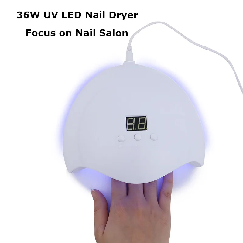 Новое поступление УФ светодиодная лампа для сушки ногтей для маникюра 12 светодиодов УФ лампа для всех типов гель-отверждения ногтей 30 s/60 s/99 s таймер USB кабель