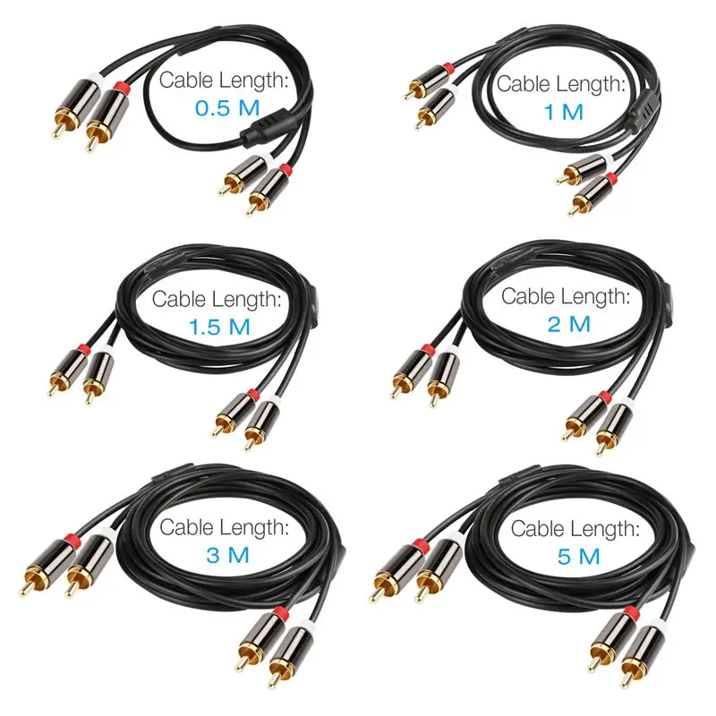 Amkle RCA to RCA male to male audio cable Gold-Plated RCA Audio RCA Cable AUX Splitter for Amplifier CD Amplifier DVD TV 2m 3m Amkle RCA to RCA male to male audio cable Gold-Plated RCA Audio RCA Cable AUX Splitter for Amplifier CD Amplifier DVD TV 2m 3m