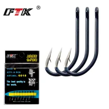 FTK, новинка, 8 шт./лот, углеродистая сталь, колючие крючки, окантовка ножей, острый Рыболовный крючок с кольцом, Anzol Anzuelos De Pesca