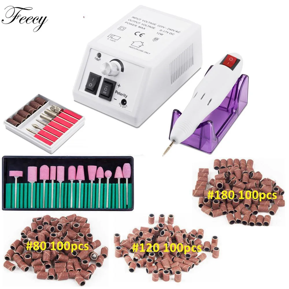  Electric Manicure Machine Set Nail Pen Professional Pedicure Nail Drill Bits Kit Milling Cutter For