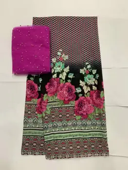 

Ankara fabric with prints nigerian lace fabrics african swiss voile lace bridal lace fabric gele headties 7yard/setZX-