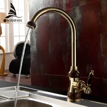 Freies Verschiffen Messing mit Marmor küchenarmatur/einhand goldüberzug spülbecken wasserhähne mischer spüle wasserhahn U-01