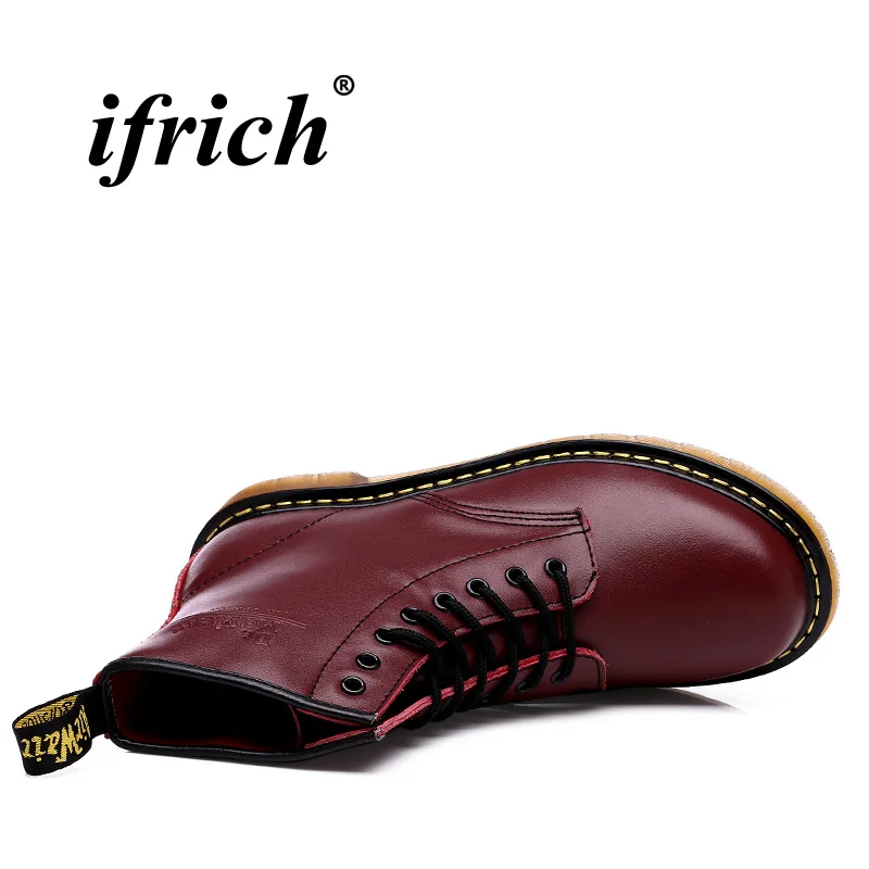 Sécurité red Rouge Mode Travail Black De Lacets En À Décontractées Moto Caoutchouc Pour Brun Bottes Chaussures Mâle Hommes Semelle Marque Martins brown HYUqWBX1Bn
