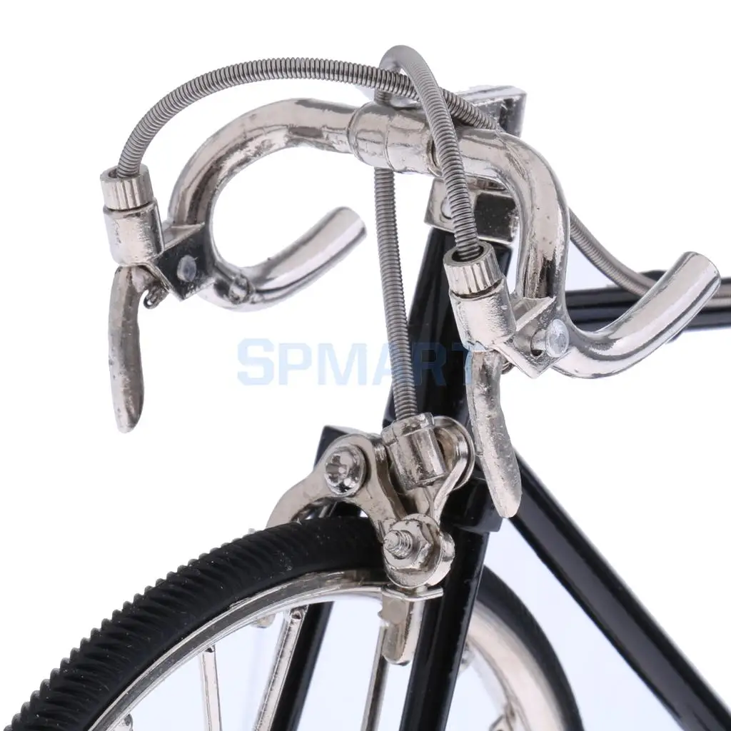 1:10 Scale Dollhouse Miniature Black Metal Diecast Racing Bike Bicycle Model Hobby Collection Gifts