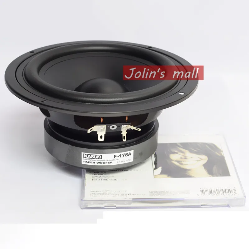 

KASUN 6.5 inch bass paper woofer speaker diameter 178mm 8 ohm 110W HiFi loudspeaker 2pcs/lot