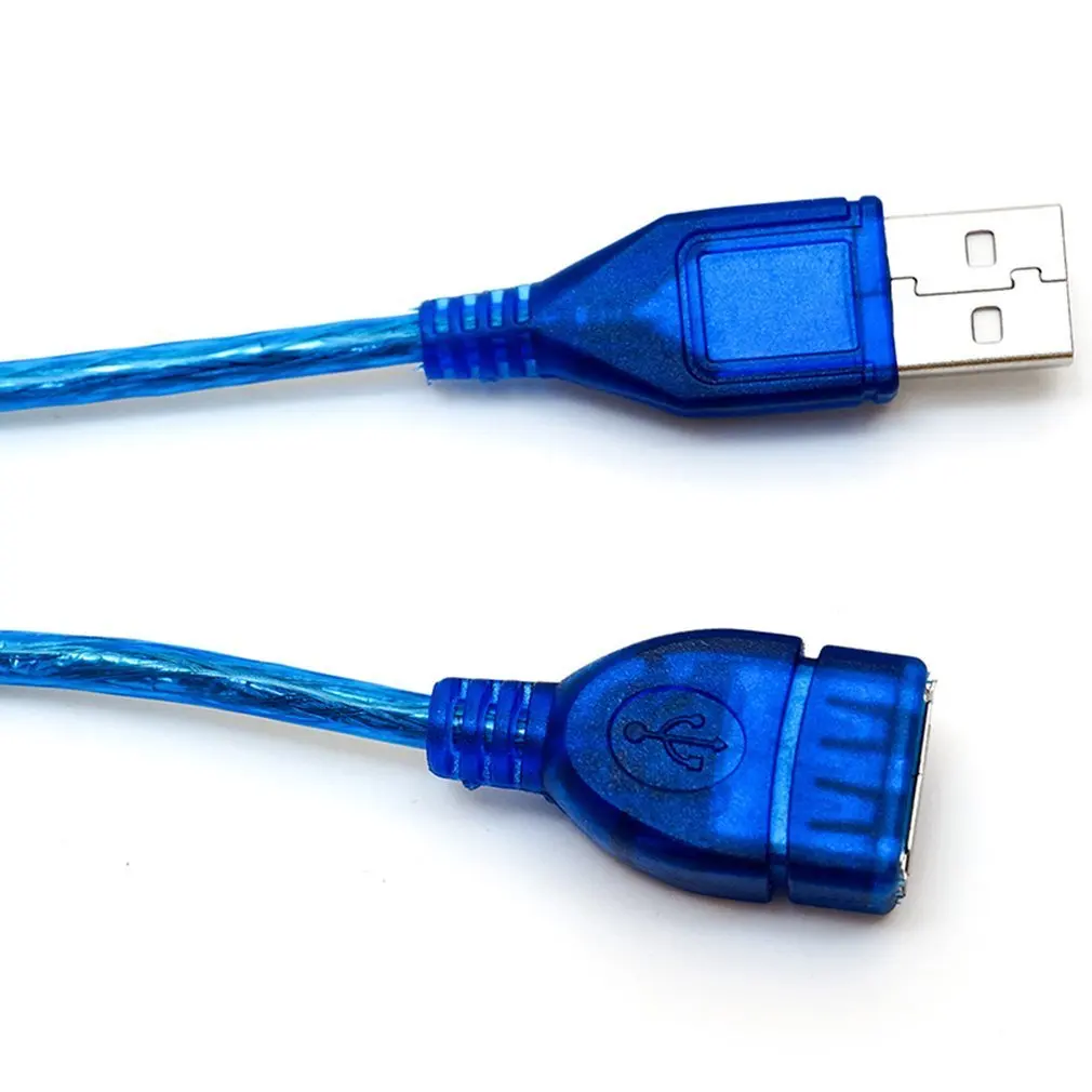 1,5 M 2M 3M USB кабель с анти-помех USB 2,0 Удлинительный Кабель USB 2," папа" в USB 2,0 женскому удлинитель Дата-кабель, шнур синхронизации синий