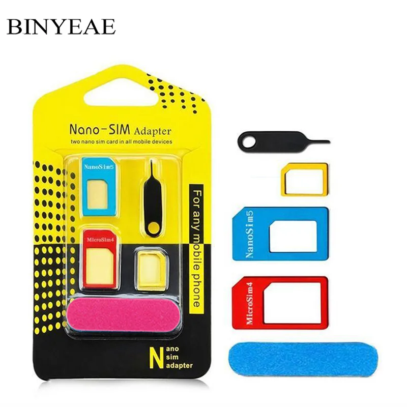 

Nano Micro Standard Sim Card Adapter Kit Converter abrasive Bar Tray Needle For Huawei Honor 7X 8 P8 9 P9 P10 GR3 Nova Lite mini