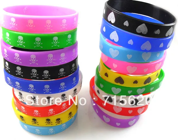 30x Rubber 5styles Mix Kids Children S Bracelets Wristbands 30x Rubber 5styles Mix Kids Children S