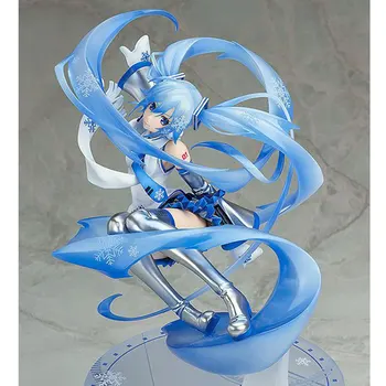 

25cm Snow Hatsune Character Vocal Series 01: Hatsune Miku winter songstress speeding through the snow Action Figure Model Toy