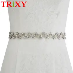 TRiXY S275 Стразы Свадебные ремни реальное изображение Кристалл Rhinestone искр дешевые акции свадебные пояса