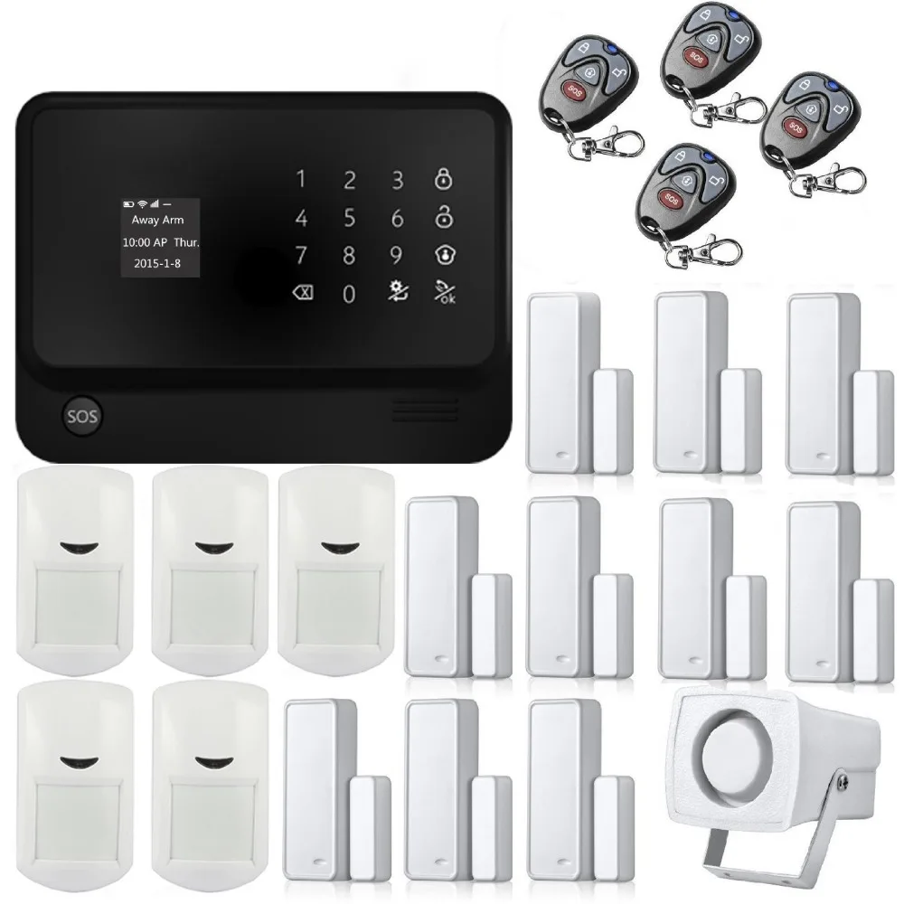 

DHL Discount Shipping New G90B GSM WIFI Alarm Russian/Spanish/English Multiple Function Wireless WIFI Burglar GSM Alarm System