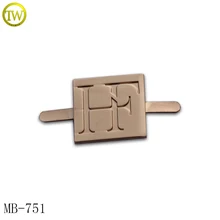 MB751 пользовательский квадратный кошелек металлический жетон с логотипом цинк металл этикетка для одежды и кошелька