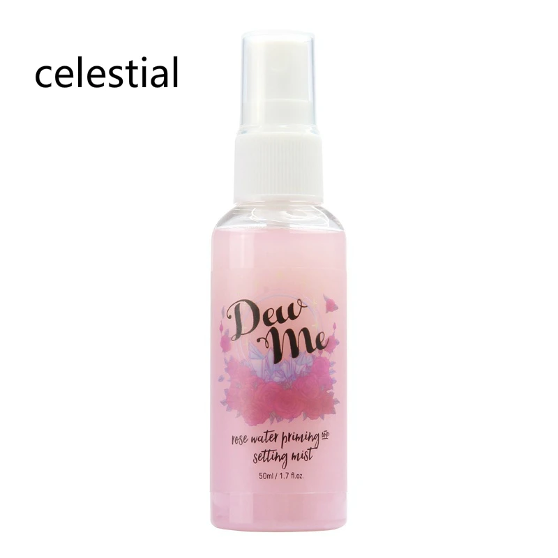 Розовый распылитель для воды, макияж, Праймер, эссенция, спрей, освежающий увлажняющий светильник, долговечная матовая косметика для лица, макияж - Цвет: celestial