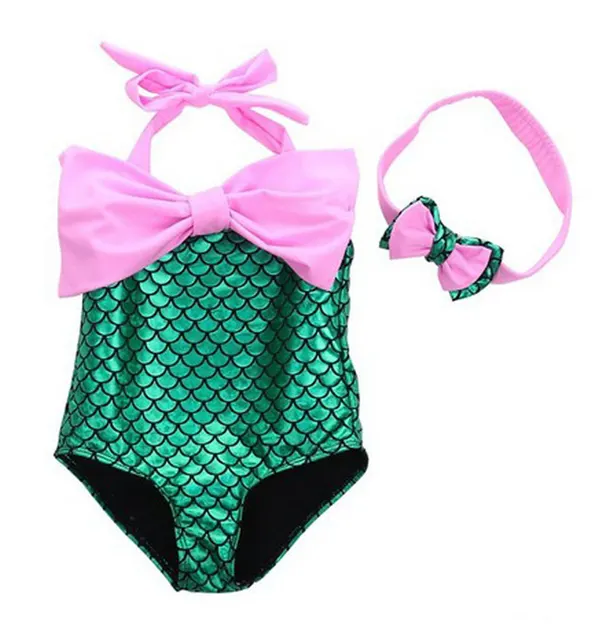 Baby Girls Mermaid Swimwear Newborn Baby Little Mermaid Ariel Bikinis