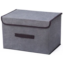 Boîte de rangement en coton Liene, 25x19x16cm, boîte de rangement domestique avec capuchon, pour vêtements chaussettes, jouets, collations, articles divers, organisateur de produits cosmétiques