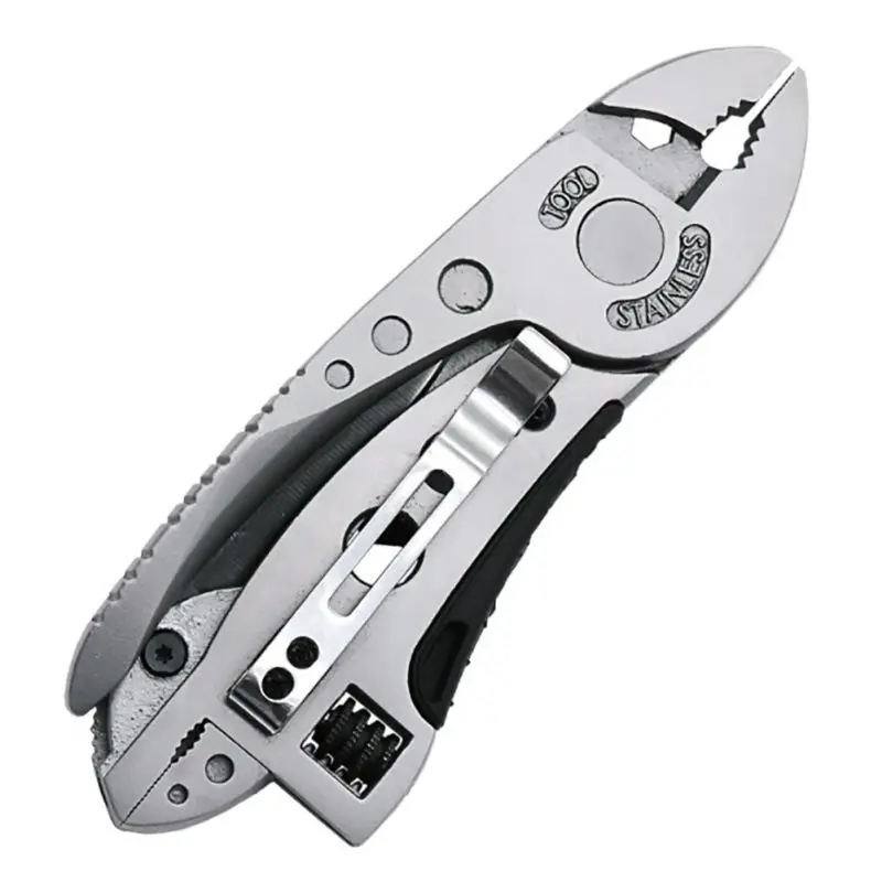 

Folding Crimping Wrench Jaw+Screwdriver+Pliers+Knife Multi Tool Survival Gear Wire Stripper Pocket Pliers Multitool