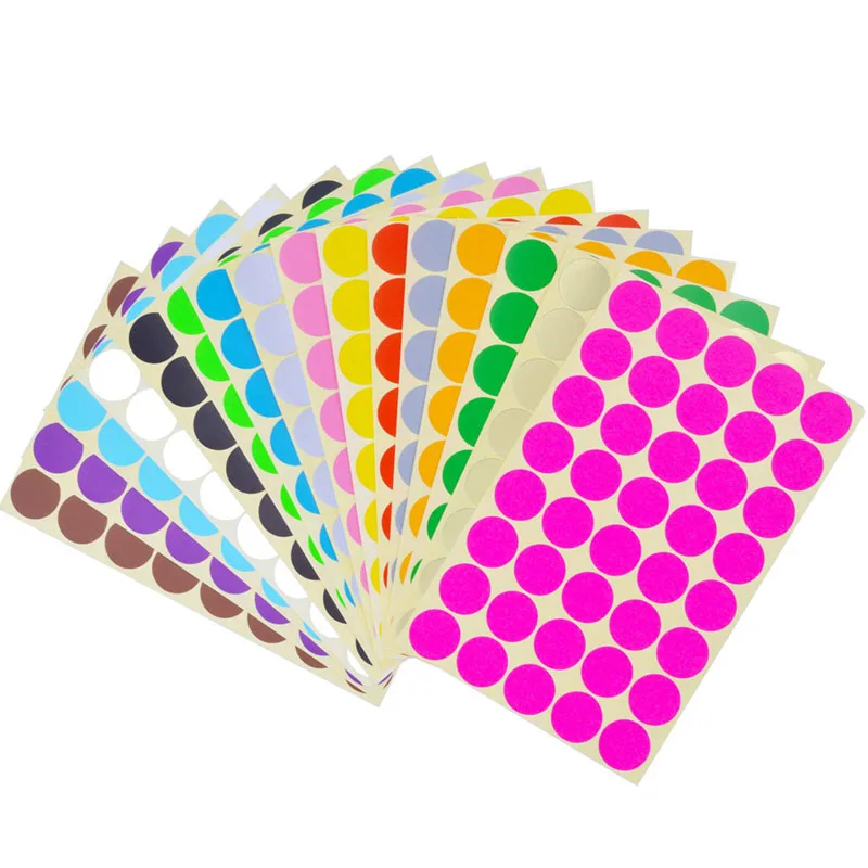 10mm 6mm 10 x 20mm 20 x 30mm Colour Code Stock Dots Stickers Sticky Labels 