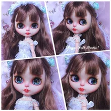 12 дюймов BJD NeoBlythe кукла голова BrownLong Hiar Nude Blyth кукла 12 дюймов пластиковая кукла Розничная Neoblythe кукла [NBL028]