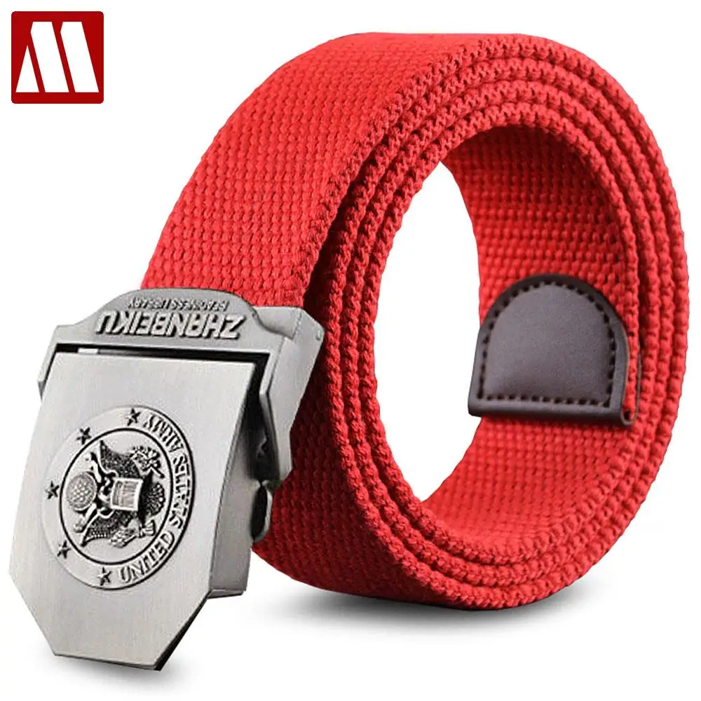 

New Canvas Belt Men High Quality Thicken Canvas Belt Automatic Buckle Unisex Military Tactical Belts Adjustable Designer Belts