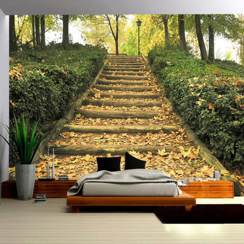 beibehang Custom 3D Photo Wallpaper Modern Forest Staircase Ladder Woods Mural Background Wall