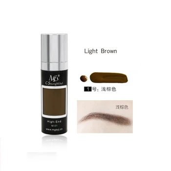 

High Quality 15ml/bottle Light Brown Micro Tattoo Ink Embroidery Eyebrow Permanent Makeup Pigment Colorfastness Tattoo Supply