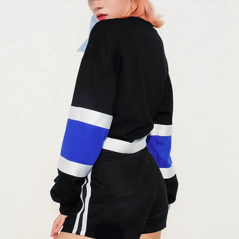 Auyiufar New Long Sleeve Autumn Sweatshirt Women Patchwork Tops Pullover Korean Fashion Loose Streetwear Casual Women Tops Coat Auyiufar New Long Sleeve Autumn Sweatshirt Women Patchwork Tops Pullover Korean Fashion Loose Streetwear Casual Women Tops Coat