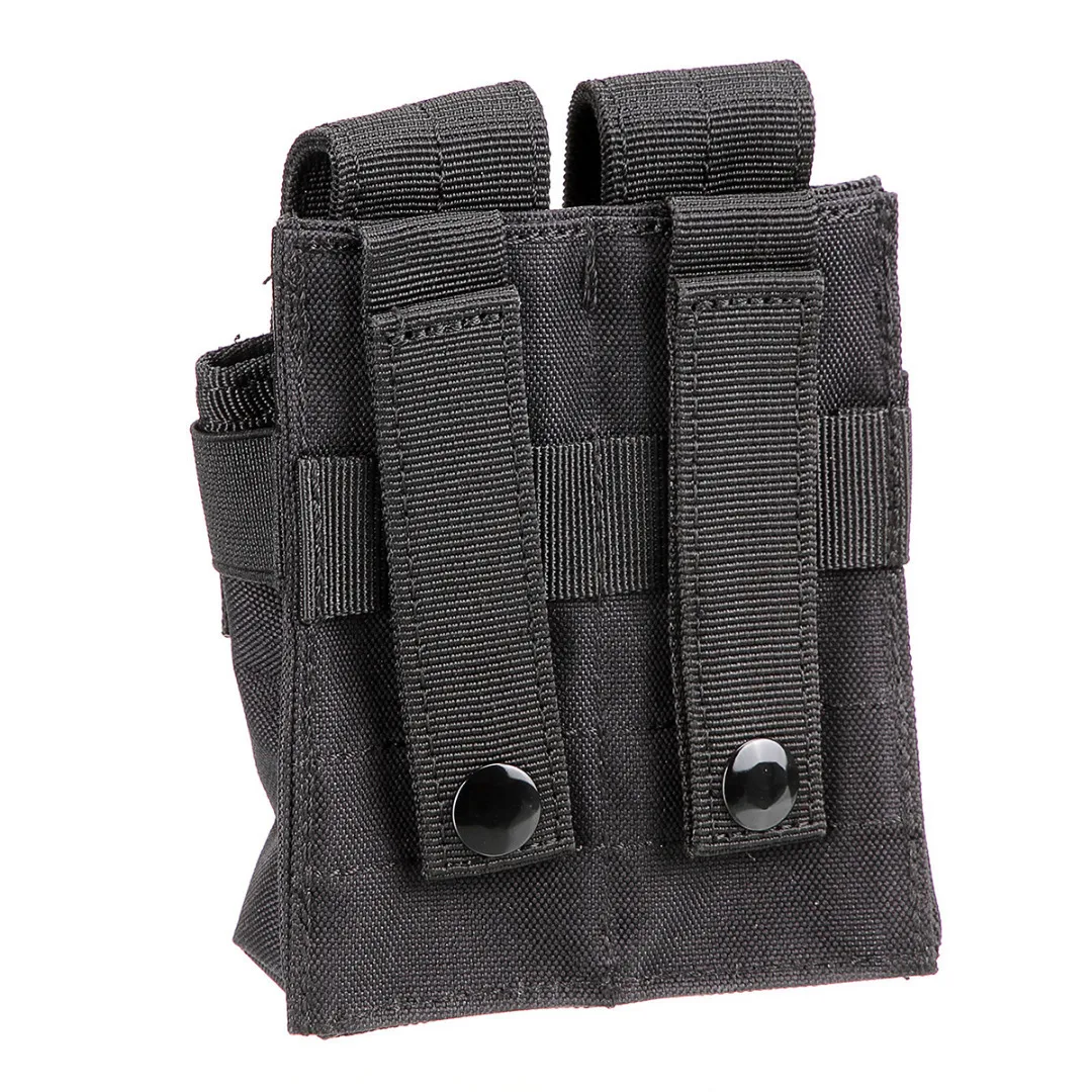 Tactical Molle Adjustable Double Mag Pouch Nylon Canvas Hunting Pistol