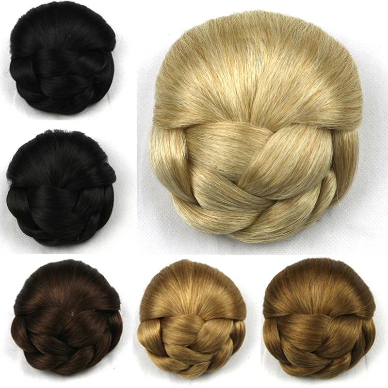 7 Colors Braid Buns Hair Pieces Donut Roller 11cm Queen Hair