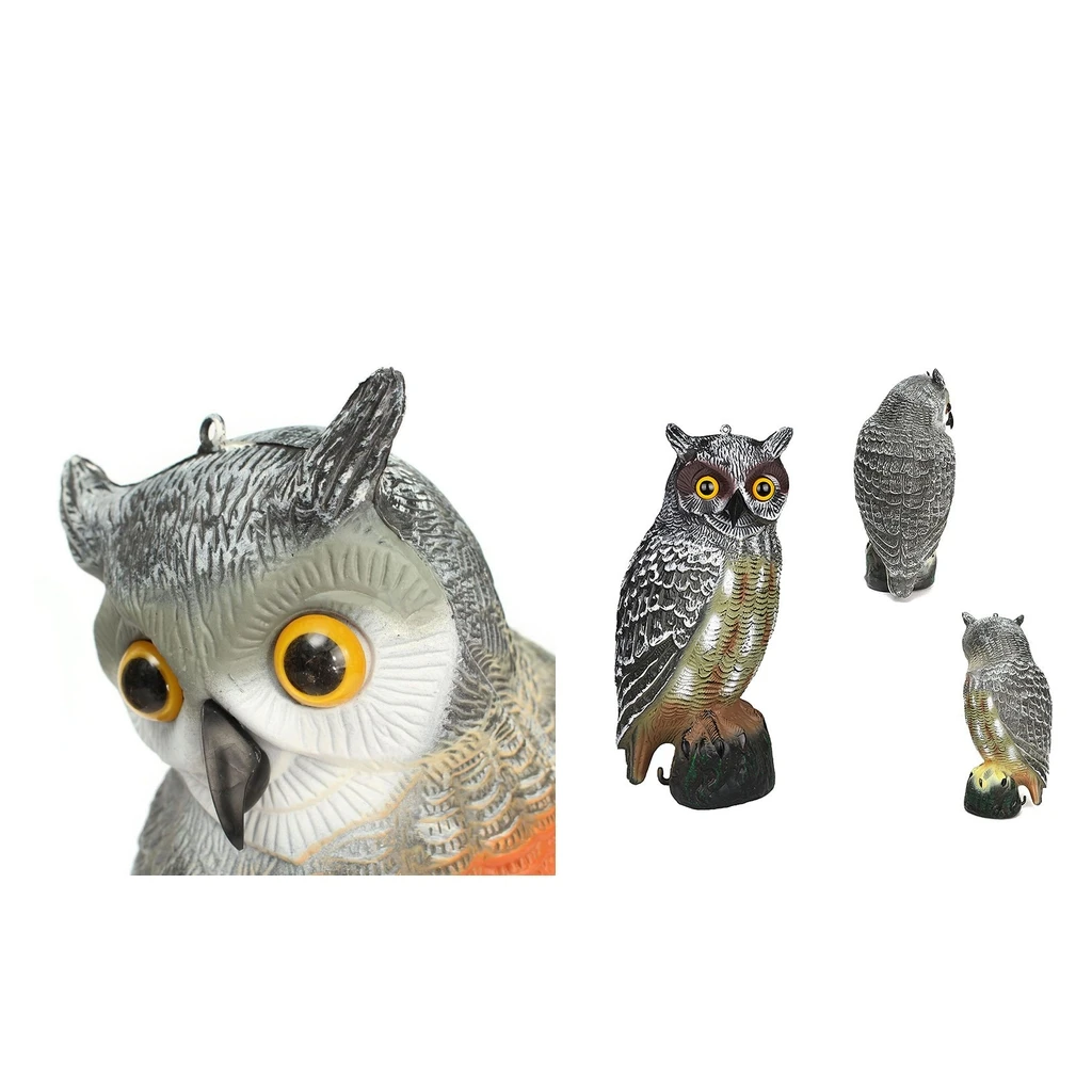 Owl Decoy Garden Bird Rodent Deter Scarer Weed Pest Control Scarecrow Decor Garden Ornament Supplies